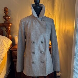 Tower 28 Gray Double-Breasted Pea Coat